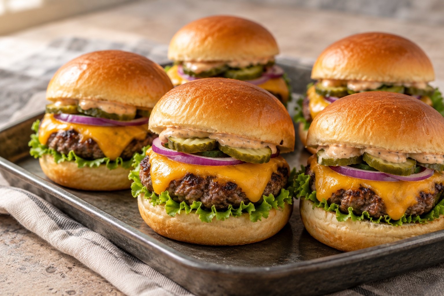 Homemade Cheeseburger Sliders