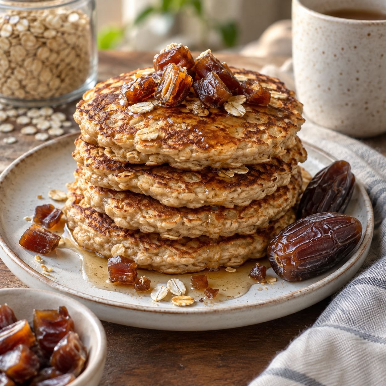 Oat Pancakes with Dates
