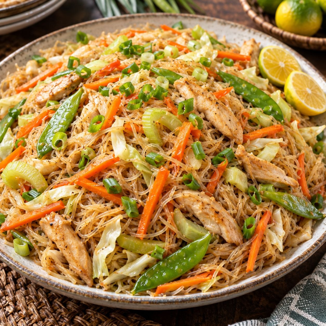 Filipino Chicken Pancit Bihon