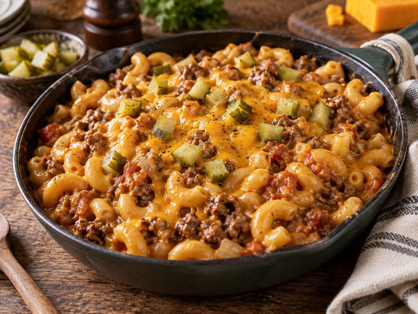 One-Pot Cheeseburger Macaroni