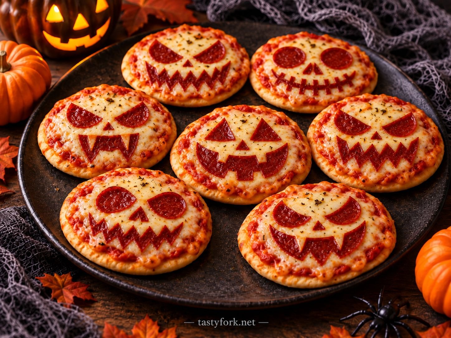 Halloween Party Mini Pizzas