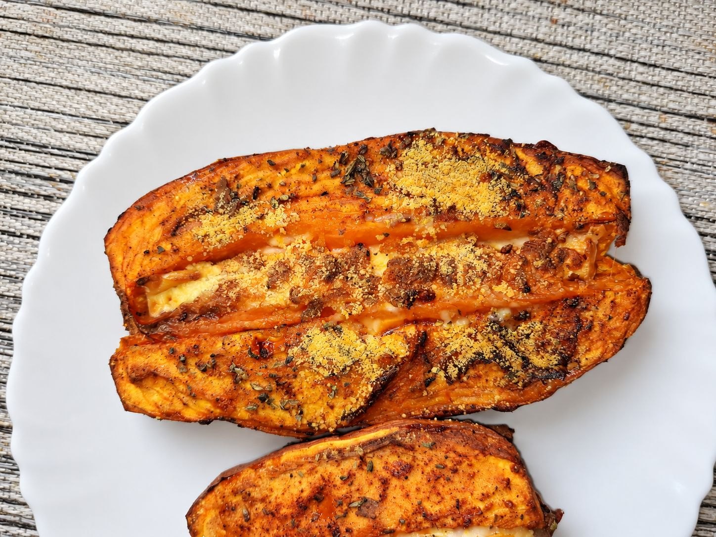 Air Fryer Sweet Potato Halves