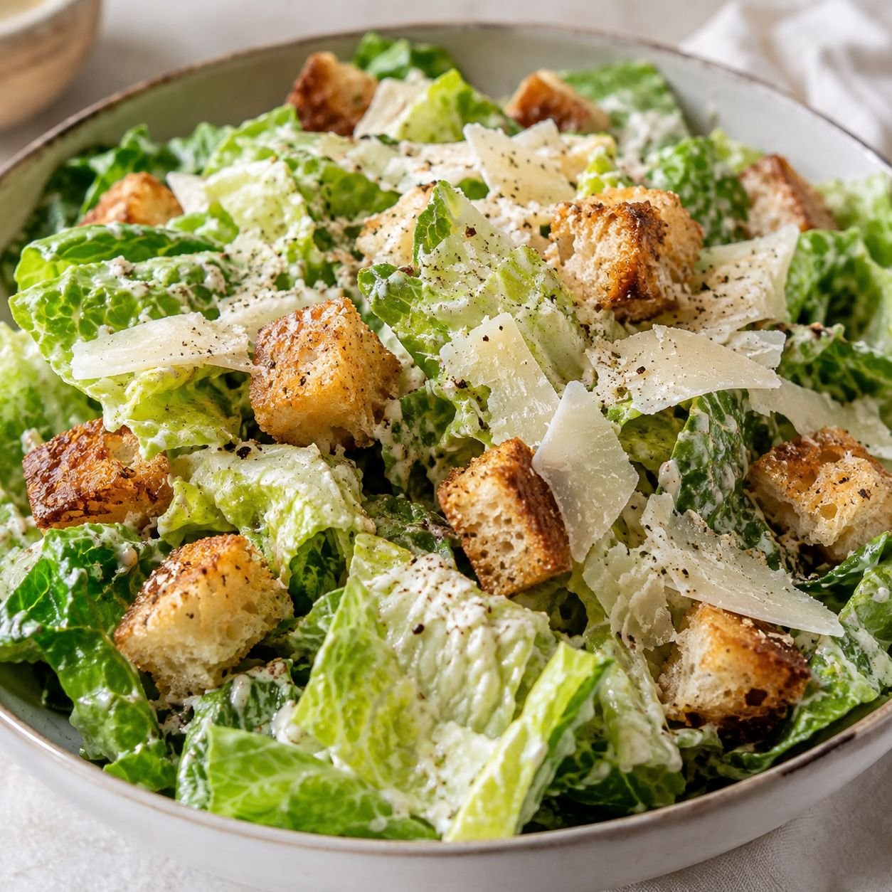 Caesar Salad with Homemade Croutons