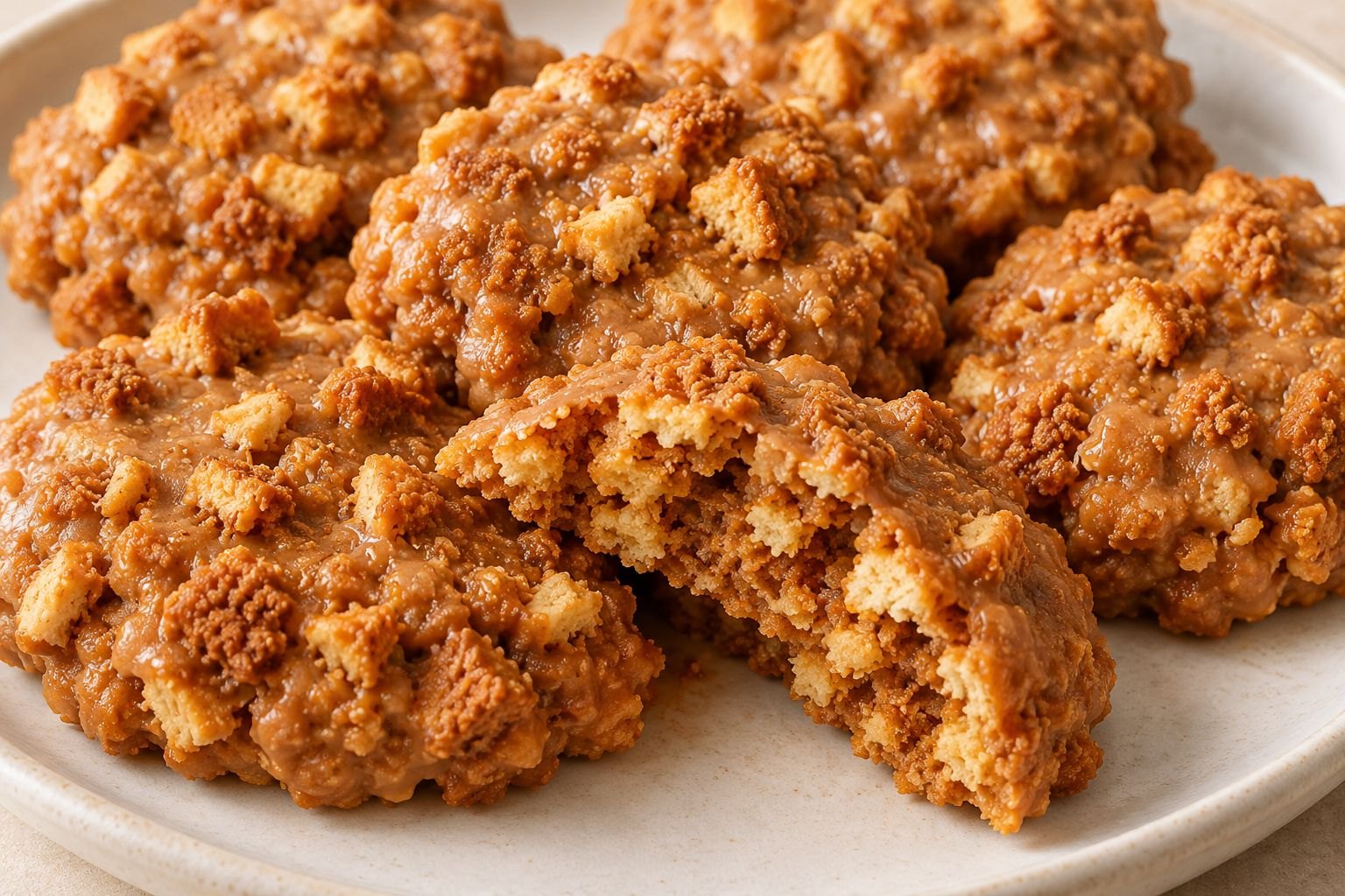 No-Bake Biscoff Crunch Cookies